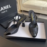 シャネル靴 CHANEL 2024新作 パールハイヒールスリッパ