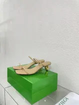 ボッテガヴェネタ靴 BOTTEGA VENETA 2024新作 ノットシリーズメタルヒール、ロープヒール、ダブルストラップサンダル、スクエアトゥスリッパ