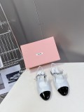 ミュウミュウ靴 Miu Miu 2024新作 クラシックなメリージェーンファッションシューズ