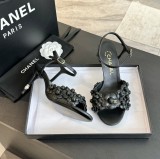 シャネル靴 CHANEL 2024新作 スティレットカメリアサンダル