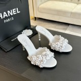 シャネル靴 CHANEL 2024新作 スティレットカメリアサンダル