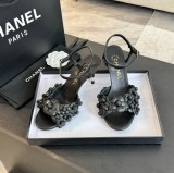 シャネル靴 CHANEL 2024新作 スティレットカメリアサンダル