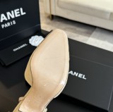 シャネル靴 CHANEL 2024新作 厚底ヒール スクエアトゥ カラーブロック 万能ハイヒール バックスリップ レディースサンダル