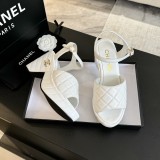 シャネル靴 CHANEL 2024新作 ロープロンバスプラットフォームウェッジサンダル