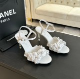 シャネル靴 CHANEL 2024新作 スティレットカメリアサンダル