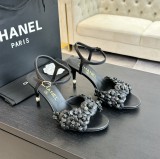 シャネル靴 CHANEL 2024新作 スティレットカメリアサンダル