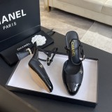 シャネル靴 CHANEL 2024新作 パールハイヒールスリッパ