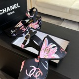 シャネル靴 CHANEL 2024新作 ロープロンバスプラットフォームウェッジサンダル