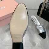 ミュウミュウ靴 Miu Miu 2024新作 春夏のポインテッドトゥキトゥンヒールトゥシューズとトゥサンダル