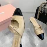 ミュウミュウ靴 Miu Miu 2024新作 春夏のポインテッドトゥキトゥンヒールトゥシューズとトゥサンダル