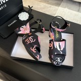 シャネル靴 CHANEL 2024新作 ロープロンバスプラットフォームウェッジサンダル