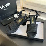 シャネル靴 CHANEL 2024新作 ロープロンバスプラットフォームウェッジサンダル