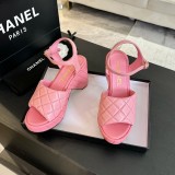 シャネル靴 CHANEL 2024新作 ロープロンバスプラットフォームウェッジサンダル