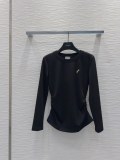 サンローラン服 Yves Saint Laurent 2024新作 ウエスト痩せTシャツ