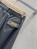 ミュウミュウ服 Miu Miu 2024新作 スーツのワイドレッグパンツ