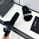 シャネル靴 CHANEL 2024新作 ウールのスリッパ