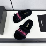 シャネル靴 CHANEL 2024新作 ウールのスリッパ