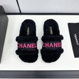 シャネル靴 CHANEL 2024新作 ウールのスリッパ