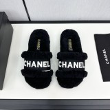 シャネル靴 CHANEL 2024新作 ウールのスリッパ