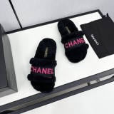 シャネル靴 CHANEL 2024新作 ウールのスリッパ