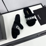 シャネル靴 CHANEL 2024新作 ウールのスリッパ