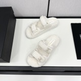 シャネル靴 CHANEL 2024新作 ラムウールモップ