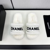 シャネル靴 CHANEL 2024新作 ウールのスリッパ