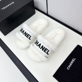 シャネル靴 CHANEL 2024新作 ウールのスリッパ