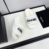 シャネル靴 CHANEL 2024新作 ウールのスリッパ