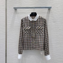 セリーヌ服 CELINE 2024新作 チェック柄のシャツ