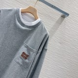 ミュウミュウ服 Miu Miu 2024新作 ピュアコットンTシャツ