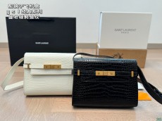 サンローランバッグ Yves Saint Laurent 2024新作 クロコダイルプリント ショルダーバッグ