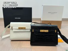サンローランバッグ Yves Saint Laurent 2024新作 クロコダイルプリント ショルダーバッグ