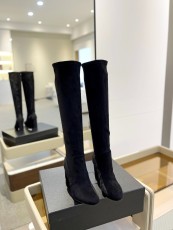 サンローラン靴 Yves Saint Laurent 2024新作 尖ったつま先のハイヒールブーツ