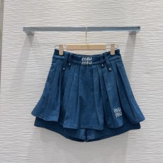 ミュウミュウ服 Miu Miu 2024新作 ジーンズスカート