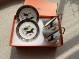 エルメス食器 HERMES 2024新作 ボーンチャイナのカップ＆ソーサーセット