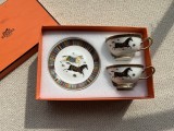 エルメス食器 HERMES 2024新作 ボーンチャイナのカップ＆ソーサーセット