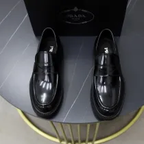 プラダ靴 PRADA 2024新作 ビジネスカジュアル革靴
