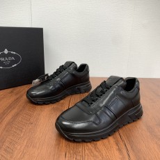 プラダ靴 PRADA 2024新作 レースアップスニーカー