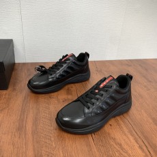 プラダ靴 PRADA 2024新作 レースアップスニーカー