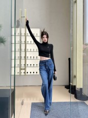 サンローラン服 Yves Saint Laurent 2024新作 長袖タートルネックボトリングシャツ