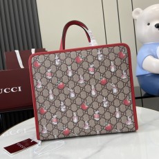 グッチバッグ GUCCI 2024新作 高品質 子供用プリントトートバッグ