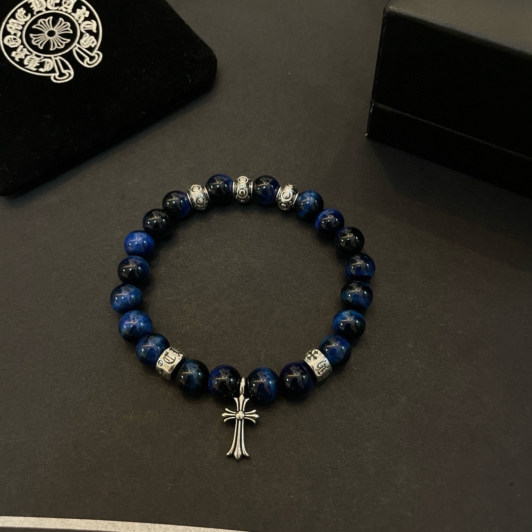 クロムハーツブレスレット CHROME HEARTS 2024新作 ブルーストーンブレスレット