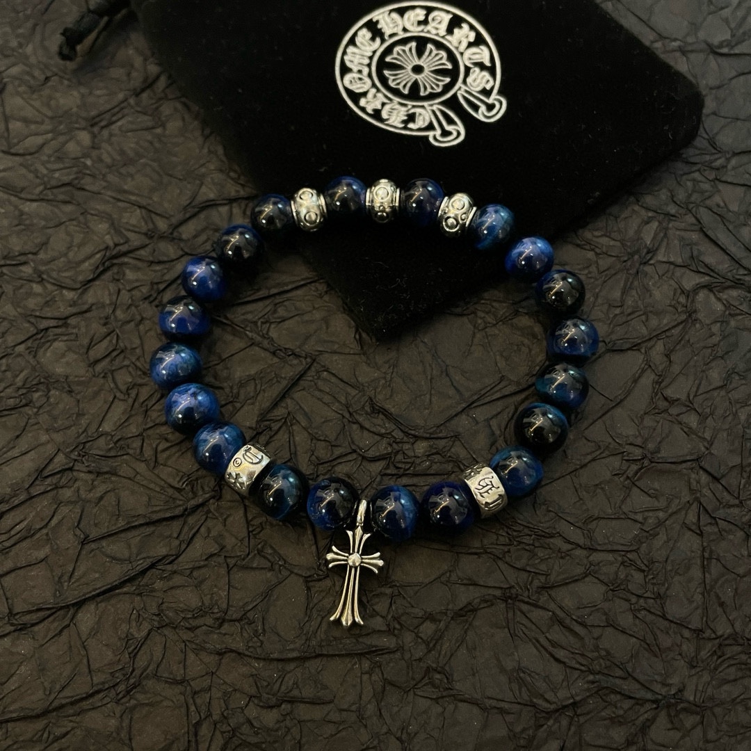 クロムハーツブレスレット CHROME HEARTS 2024新作 ブルーストーンブレスレット