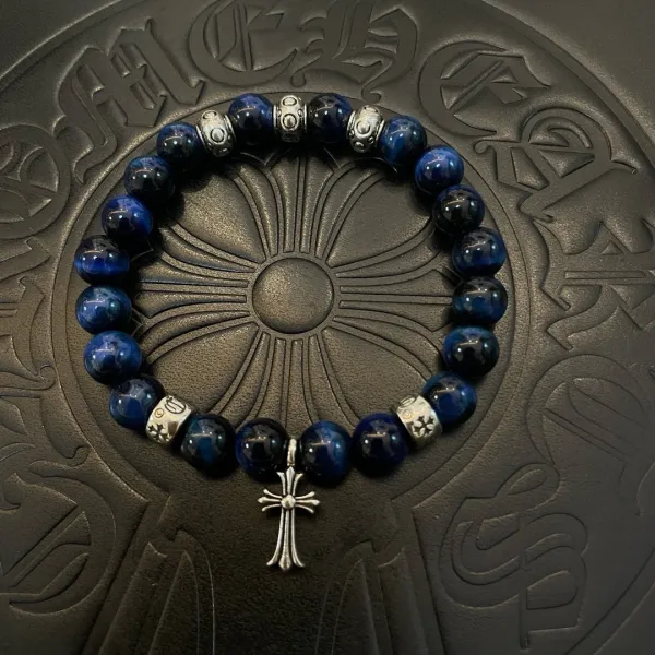 クロムハーツブレスレット CHROME HEARTS 2024新作 ブルーストーンブレスレット