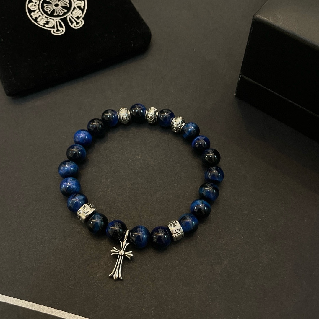 クロムハーツブレスレット CHROME HEARTS 2024新作 ブルーストーンブレスレット