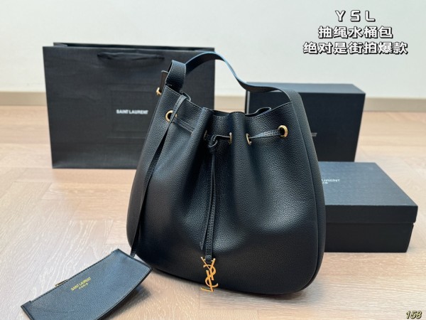 サンローランバッグ Yves Saint Laurent 2024新作 巾着バケツバッグ