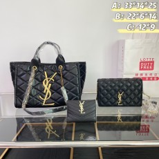 サンローランバッグ Yves Saint Laurent 2024新作 バッグ 財布 3点セット