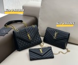 サンローランバッグ Yves Saint Laurent 2024新作 バッグ 財布 3点セット