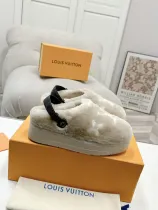 ルイヴィトン靴 LOUIS VUITTON 2024新作 毛皮のようなスリッパ